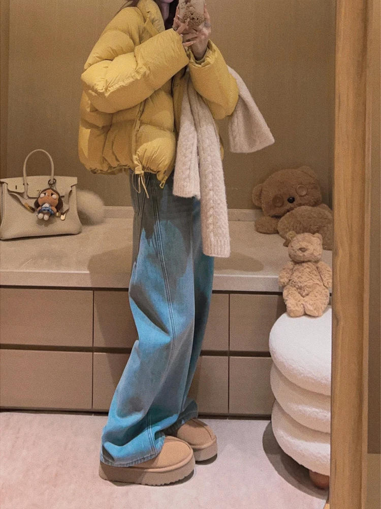 Женские джинсы Yukiss с флисовой подкладкой, синие, прямого кроя, корейские, свободные, узкие, зимние, модные
Женские джинсы Yukiss с флисовой подкладкой, синие, прямого кроя, корейские, свободные, узкие, зимние, модные