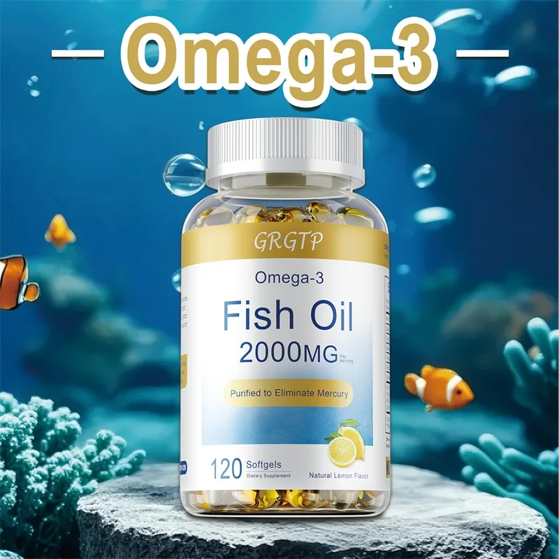 Omega 3 Fish Oil Supplement, EPA+DHA - Suitable for Heart, Liver, Eye, Brain,Joint Health-Attention,Memory,and Emotional Support
Omega 3 Fish Oil Supplement, EPA+DHA - Suitable for Heart, Liver, Eye, Brain,Joint Health-Attention,Memory,and Emotional Support