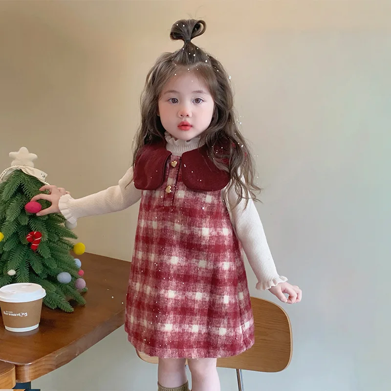 Girls Suits Children 2024 New Autumn Collection Fashion Sweater Top and Red Dress Two-piece Set Korean Simple Style Suits
Girls Suits Children 2024 New Autumn Collection Fashion Sweater Top and Red Dress Two-piece Set Korean Simple Style Suits