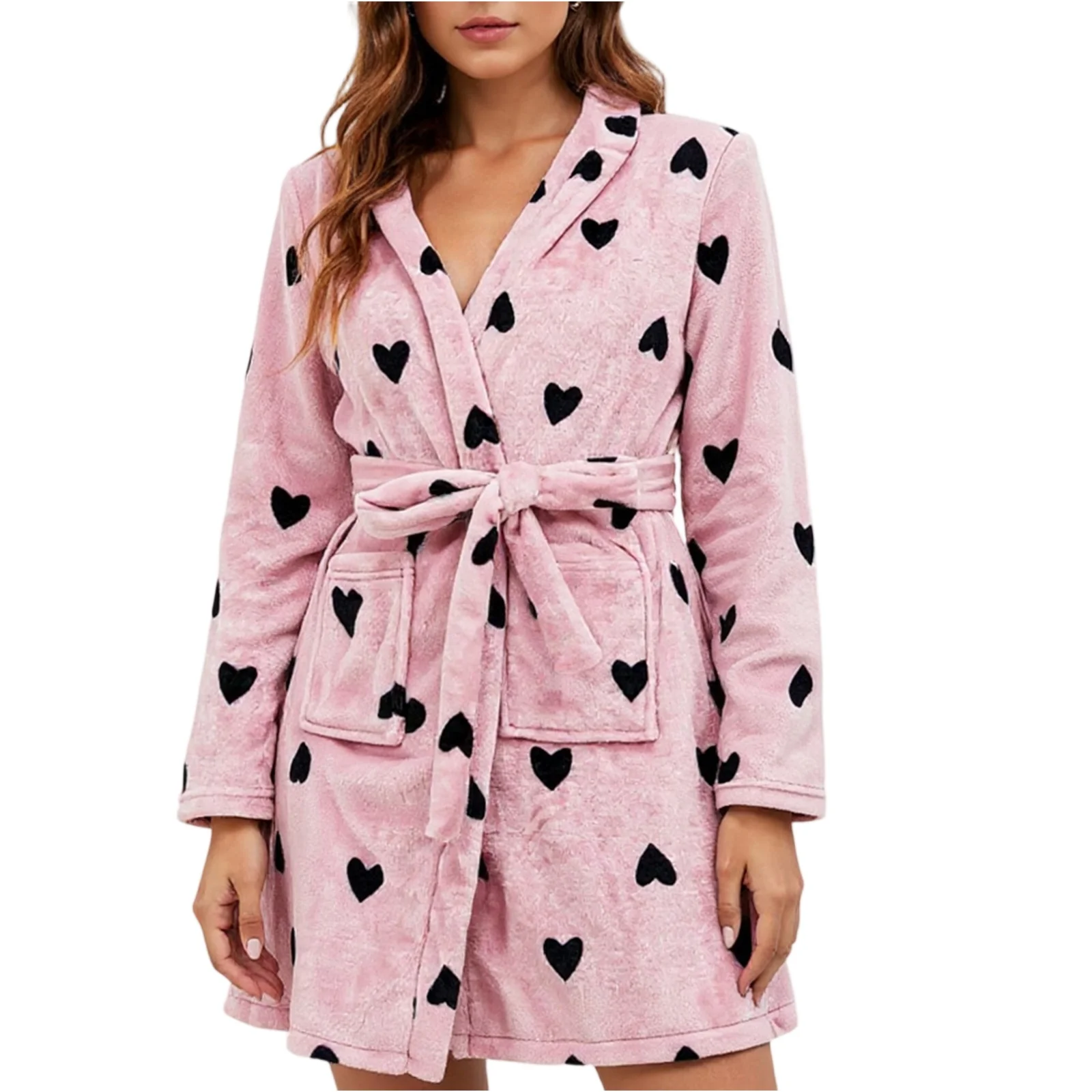Женская милая пижама с узором в виде сердца, осенне-зимний теплый халат с длинными рукавами, домашняя одежда, халат, плюшевая теплая ночная рубашка из кораллового флиса
Женская милая пижама с узором в виде сердца, осенне-зимний теплый халат с длинными рукавами, домашняя одежда, халат, плюшевая теплая ночная рубашка из кораллового флиса