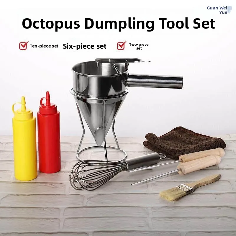 Stainless Steel Handheld Kitchen Cake Batter Funnel Small Caliber for Octopus Balls Home Baking Tools Food Grade Material
Stainless Steel Handheld Kitchen Cake Batter Funnel Small Caliber for Octopus Balls Home Baking Tools Food Grade Material
