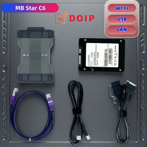NEW MB Star C6 DoIP for Benz J2534 Programming SCN ECU Coding C6 Doip obd2 scanner 2024 Xentry Car Diagnostic Tools
