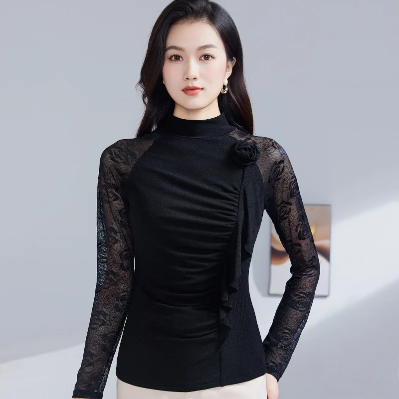 Fitted Lace Latin Dance Ballroom Top Autumn Women's New Style Tulle Breathable Stylish Practice & Performance Versatile Piece
Fitted Lace Latin Dance Ballroom Top Autumn Women's New Style Tulle Breathable Stylish Practice & Performance Versatile Piece