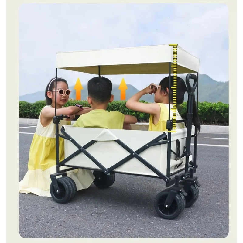 Tongshunfa wholesale outdoor portable camper wagon multi-function double-layer beach wagon with hood
Tongshunfa wholesale outdoor portable camper wagon multi-function double-layer beach wagon with hood