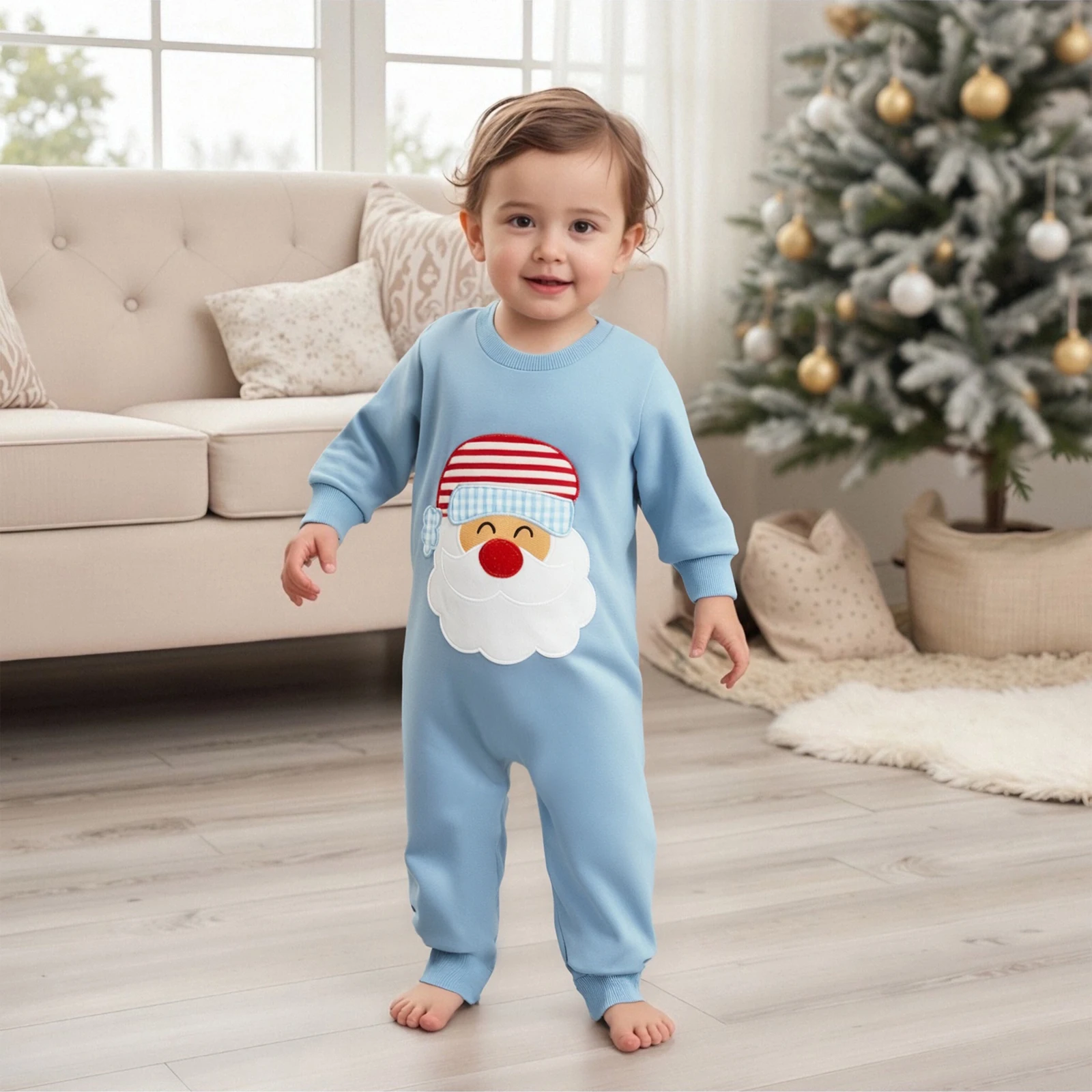 Baby Clothing Boy Girl Christmas Romper Santa Applique Crew Neck Long Sleeve Sweatshirt Jumpsuit Cute Winter Fall Clothes
Baby Clothing Boy Girl Christmas Romper Santa Applique Crew Neck Long Sleeve Sweatshirt Jumpsuit Cute Winter Fall Clothes