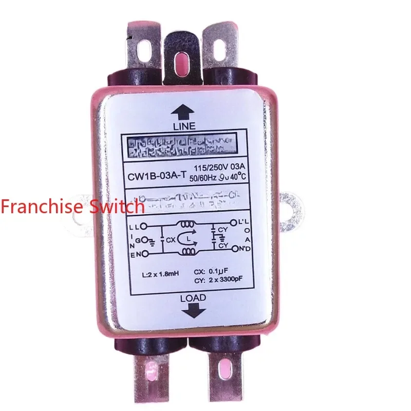 10 шт. силовой фильтр CW1B-03A-T (04) очиститель монополя EMI 
10 шт. силовой фильтр CW1B-03A-T (04) очиститель монополя EMI