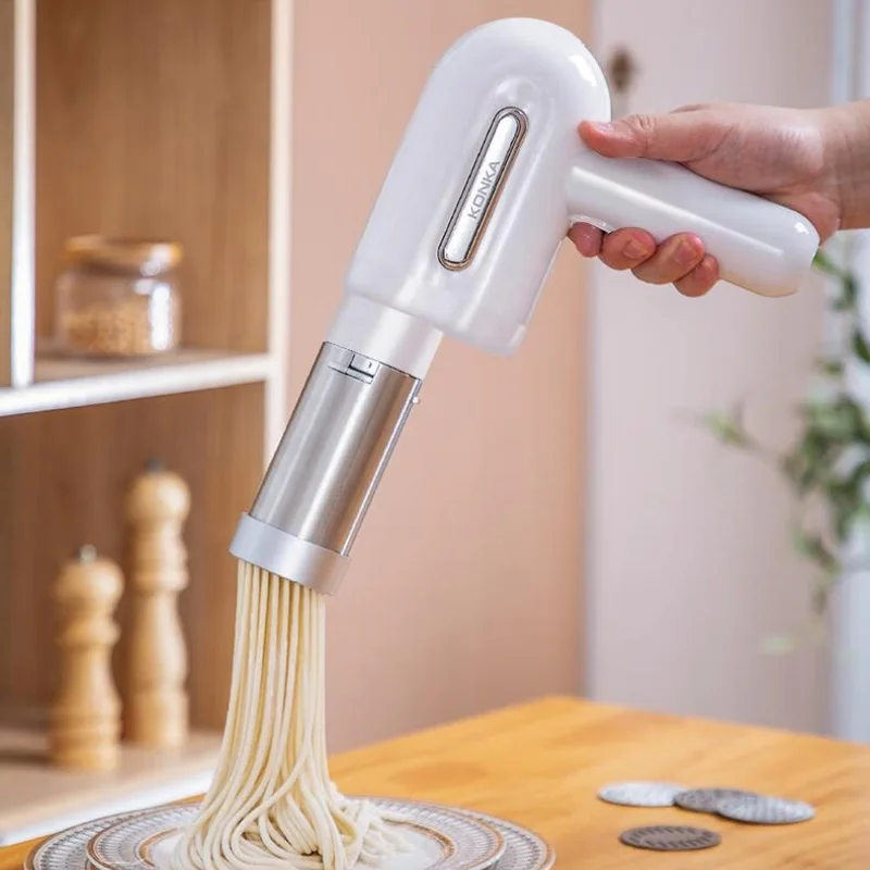 Electric Noodle Pasta Maker Handheld and Rechargeable, Multifunctional with 5 Noodle Molds
Electric Noodle Pasta Maker Handheld and Rechargeable, Multifunctional with 5 Noodle Molds
