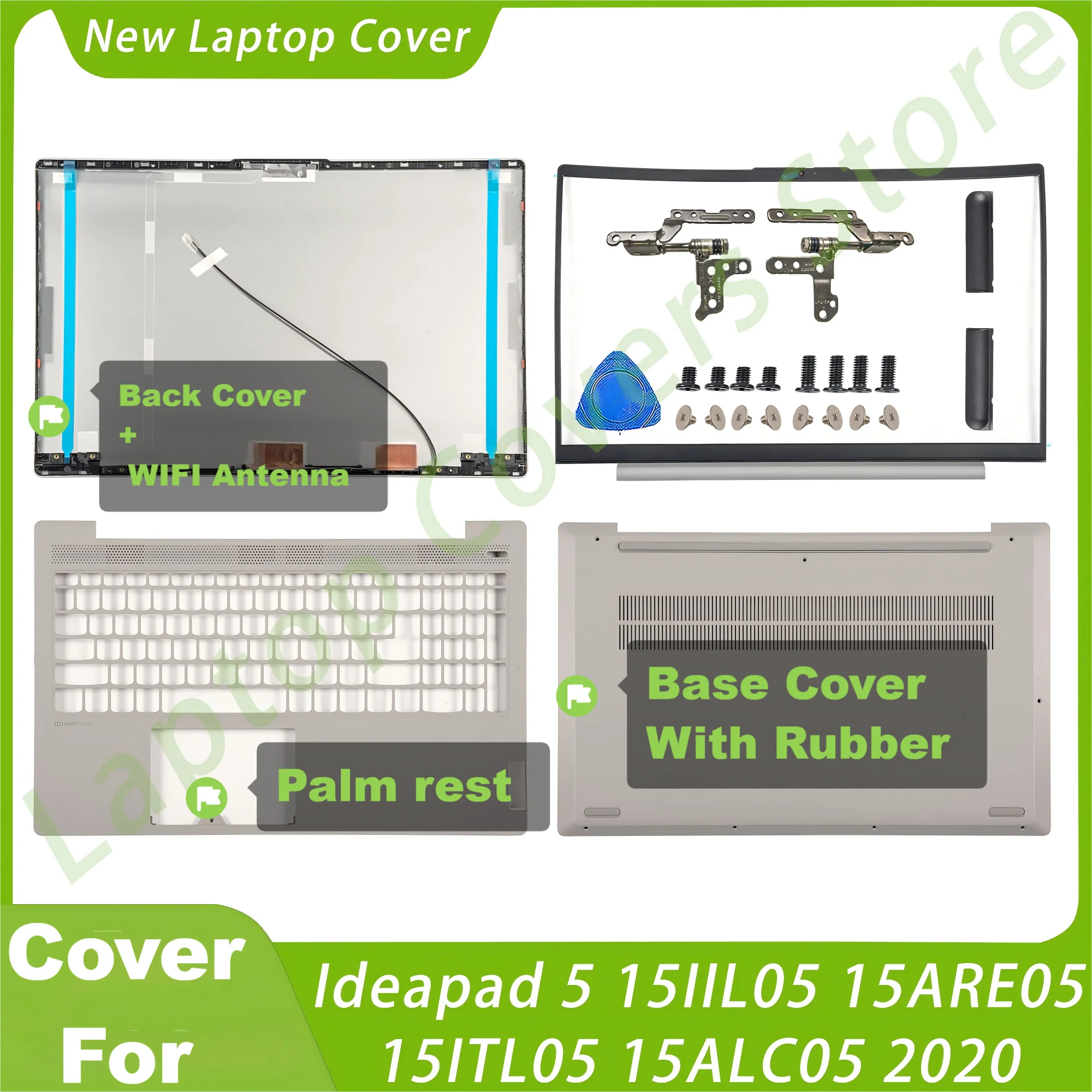 New For Ideapad 5 15IIL05 15ARE05 15ITL05 15ALC05 2020 LCD Back Cover Front Bezel Hinges Touchpad Replace silver AM1XX000900
New For Ideapad 5 15IIL05 15ARE05 15ITL05 15ALC05 2020 LCD Back Cover Front Bezel Hinges Touchpad Replace silver AM1XX000900