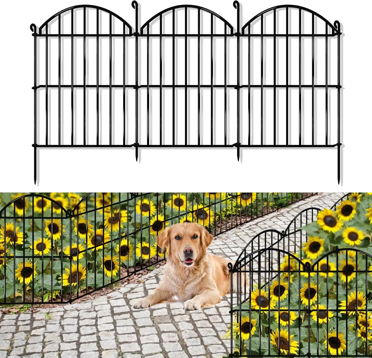 32-Panel Garden Fence, 34ft x 17in, Rustproof Metal Border for Rabbits & Dogs, Arched Decorative Edging for Yard & Patio
32-Panel Garden Fence, 34ft x 17in, Rustproof Metal Border for Rabbits & Dogs, Arched Decorative Edging for Yard & Patio