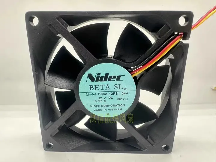 Бесплатная доставка, оригинальный инверторный охлаждающий вентилятор NIDEC D08A-12PS1 04A DC12V 0.27A 8025
Бесплатная доставка, оригинальный инверторный охлаждающий вентилятор NIDEC D08A-12PS1 04A DC12V 0.27A 8025
