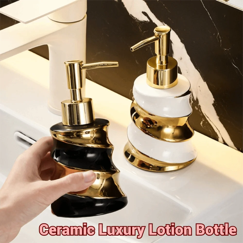 Modern Small Ceramic Luxury Lotion Bottle 200ml Refillable Press Type Empty Bottle Leakproof Waterproof Sub Bottle Shower Gel
Modern Small Ceramic Luxury Lotion Bottle 200ml Refillable Press Type Empty Bottle Leakproof Waterproof Sub Bottle Shower Gel