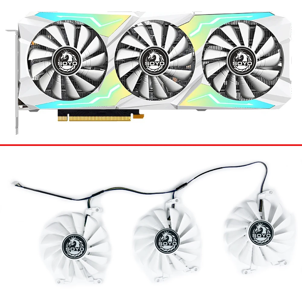 Cooling Fan 85MM 4PIN A9015H12C GeForce RTX3070 Cooling Fan For SOYO GeForce RTX3070 Graphics Card Fans
Cooling Fan 85MM 4PIN A9015H12C GeForce RTX3070 Cooling Fan For SOYO GeForce RTX3070 Graphics Card Fans