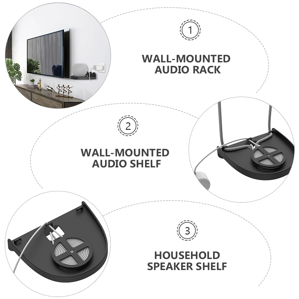 Wall Holder Black Audio 15M Cord Winder Modern Shelf Speaker Accessories Wall Mounted Bracket Household Speaker Shelf
Wall Holder Black Audio 15M Cord Winder Modern Shelf Speaker Accessories Wall Mounted Bracket Household Speaker Shelf