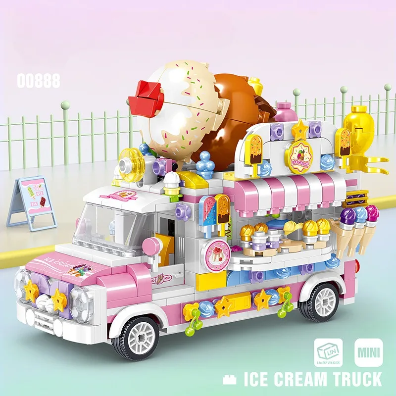 593PCS City Street View Building Blocks Ice Cream Cart Girl Puzzle Assembly Building Blocks Toys
593PCS City Street View Building Blocks Ice Cream Cart Girl Puzzle Assembly Building Blocks Toys