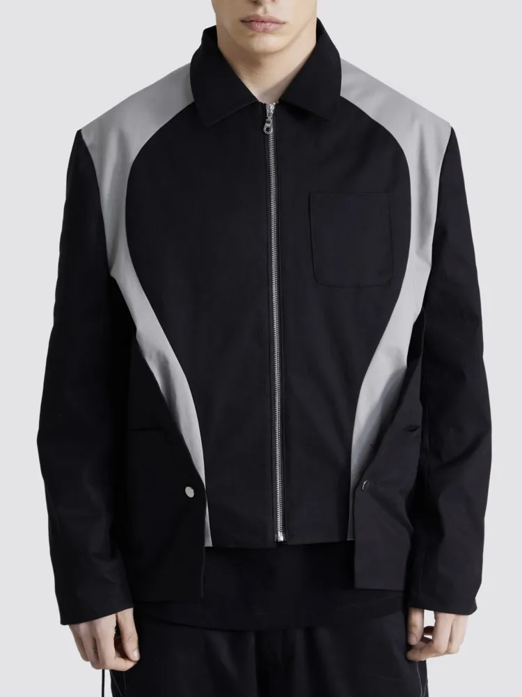 Стильная одежда Techwear, повседневная куртка на молнии с асимметричным подолом, с подбором цветов, для мужчин и женщин
Стильная одежда Techwear, повседневная куртка на молнии с асимметричным подолом, с подбором цветов, для мужчин и женщин