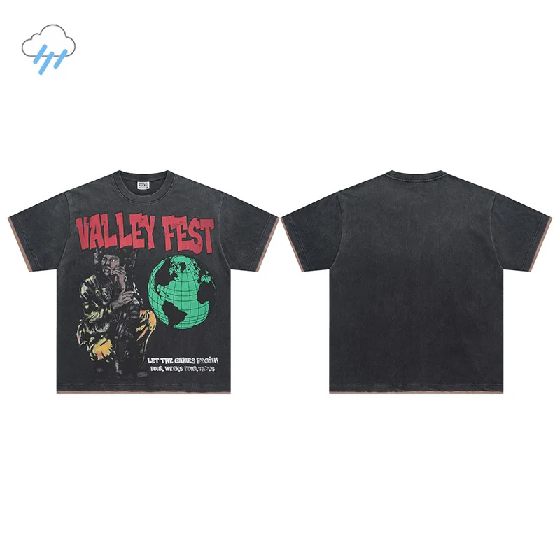 25SS High Street Character Pattern Print Valley T Shirt Men Women Top Quality Cotton Oversized Tee Splicing Edges VALE T-Shirt
25SS High Street Character Pattern Print Valley T Shirt Men Women Top Quality Cotton Oversized Tee Splicing Edges VALE T-Shirt
