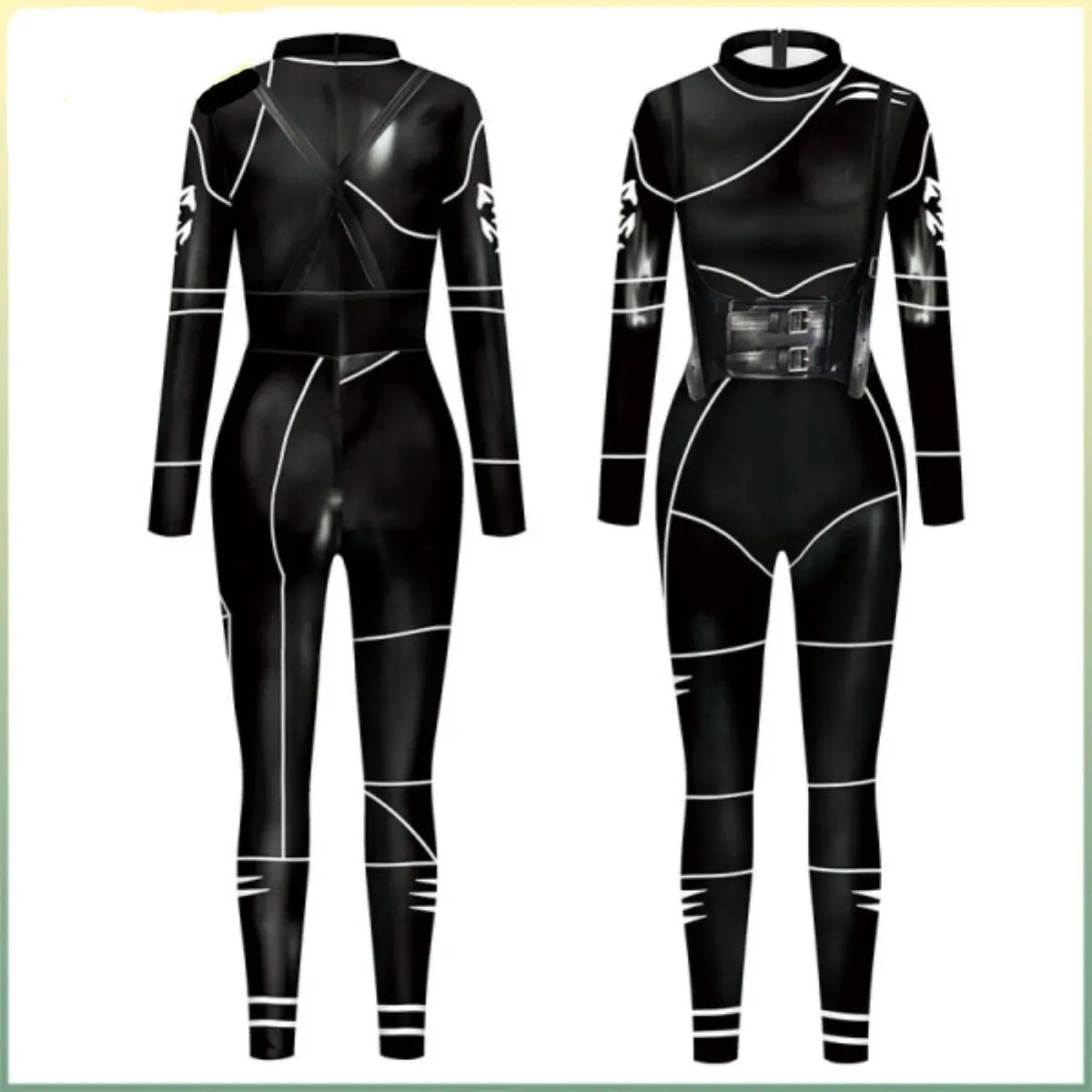 Black Mechanical Jumpsuit Catsuit Sexy Women Cosplay Printed Costumes Zentai Halloween Party Performance Bodysuit
Black Mechanical Jumpsuit Catsuit Sexy Women Cosplay Printed Costumes Zentai Halloween Party Performance Bodysuit