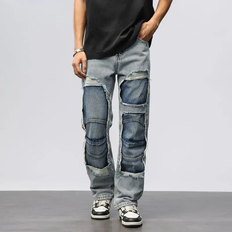 Vintage Style Loose Straight Leg Jeans with American High Street Fashion for Men's Autumn and Winter
Vintage Style Loose Straight Leg Jeans with American High Street Fashion for Men's Autumn and Winter