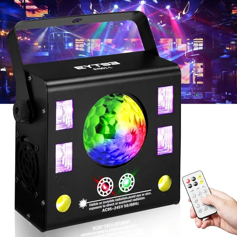 Stage & DJ Lights, 4 in 1 DJ Laser Lights Magic Ball LED Patterns Strobe Light Multi Effects Sound Activated, Great for Stage
Stage & DJ Lights, 4 in 1 DJ Laser Lights Magic Ball LED Patterns Strobe Light Multi Effects Sound Activated, Great for Stage