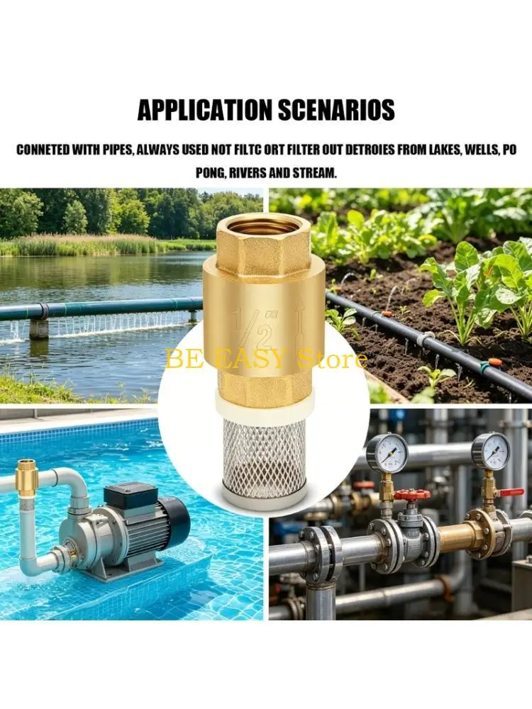 E28F 1/2Inch Brass Vertical Check Valves Foot Valves With Filter Screen Enduring
E28F 1/2Inch Brass Vertical Check Valves Foot Valves With Filter Screen Enduring