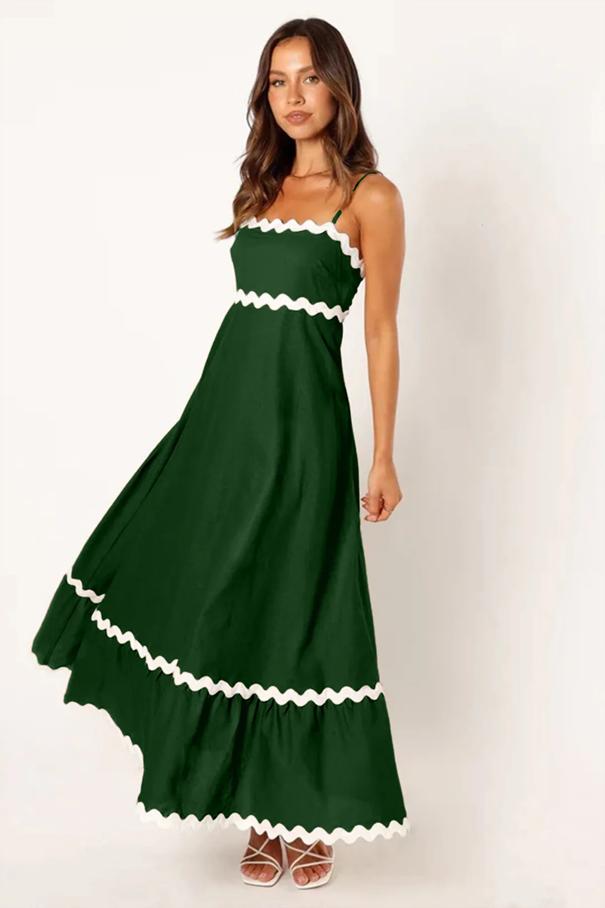 2025 Female Dress Summer Lace Patchwork Frock Elegant Printed A-line Dress Suspender Strapless Dress Long Skirt Casual Vestido
2025 Female Dress Summer Lace Patchwork Frock Elegant Printed A-line Dress Suspender Strapless Dress Long Skirt Casual Vestido