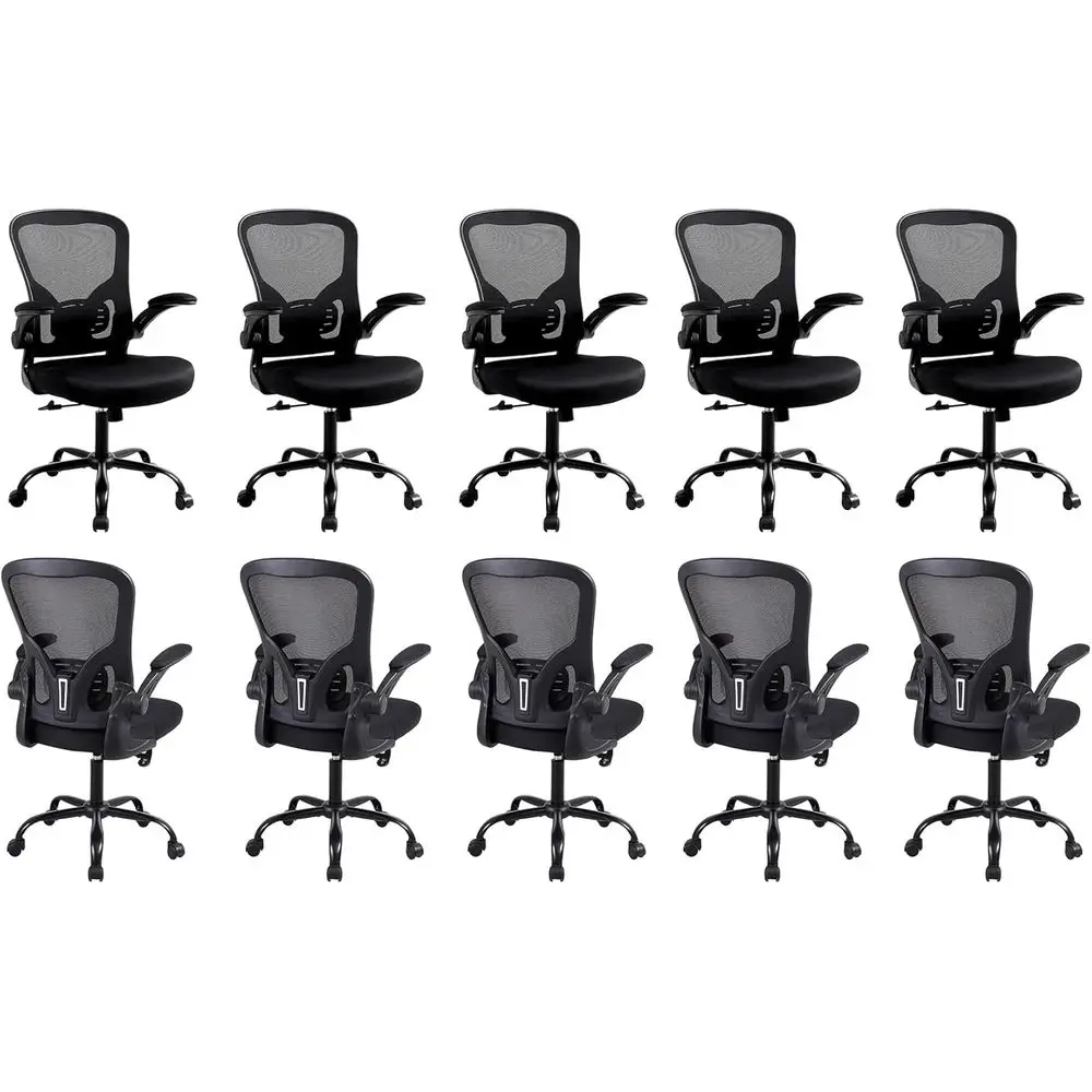 Ergonomic 10-Piece Home Office Desk Chair Set with Lumbar Support, Mesh Swivel, Adjustable Height, Black
Ergonomic 10-Piece Home Office Desk Chair Set with Lumbar Support, Mesh Swivel, Adjustable Height, Black