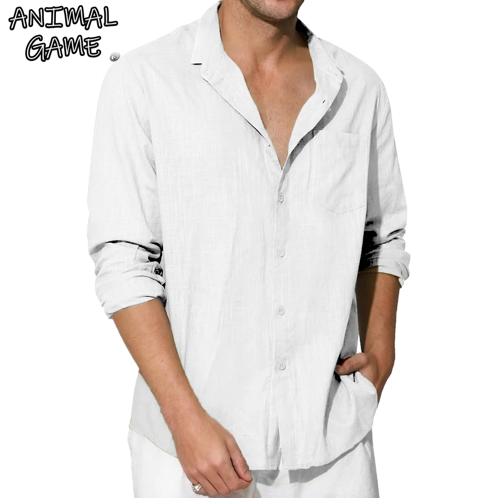 Men's Long Sleeve Linen Shirts Luxury Breathable Cotton T-Shirts Elegant Men's Pocket Shirts Summer Outdoor Hawaiian Tshirt
Men's Long Sleeve Linen Shirts Luxury Breathable Cotton T-Shirts Elegant Men's Pocket Shirts Summer Outdoor Hawaiian Tshirt