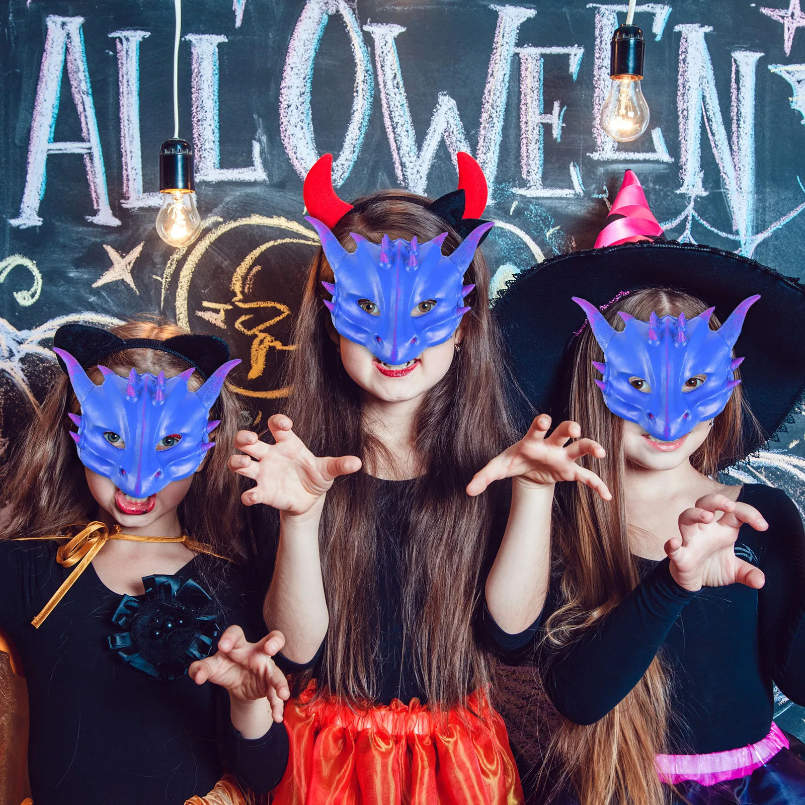 Kids Dragon Mask PU Material Lightweight Halloween Costume Carnival Party Accessory for Masquerade Cosplay Dance Show
Kids Dragon Mask PU Material Lightweight Halloween Costume Carnival Party Accessory for Masquerade Cosplay Dance Show