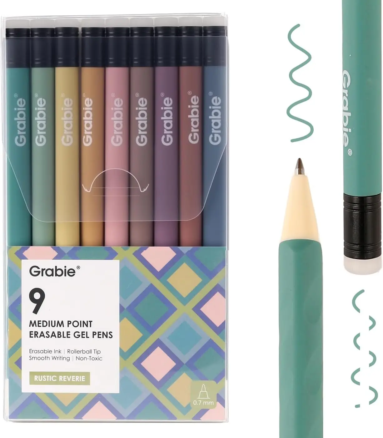 Erasable Gel Pens, Medium Point 0.7 mm, 9 Assorted Colors for Drawing Writing Planner
Erasable Gel Pens, Medium Point 0.7 mm, 9 Assorted Colors for Drawing Writing Planner
