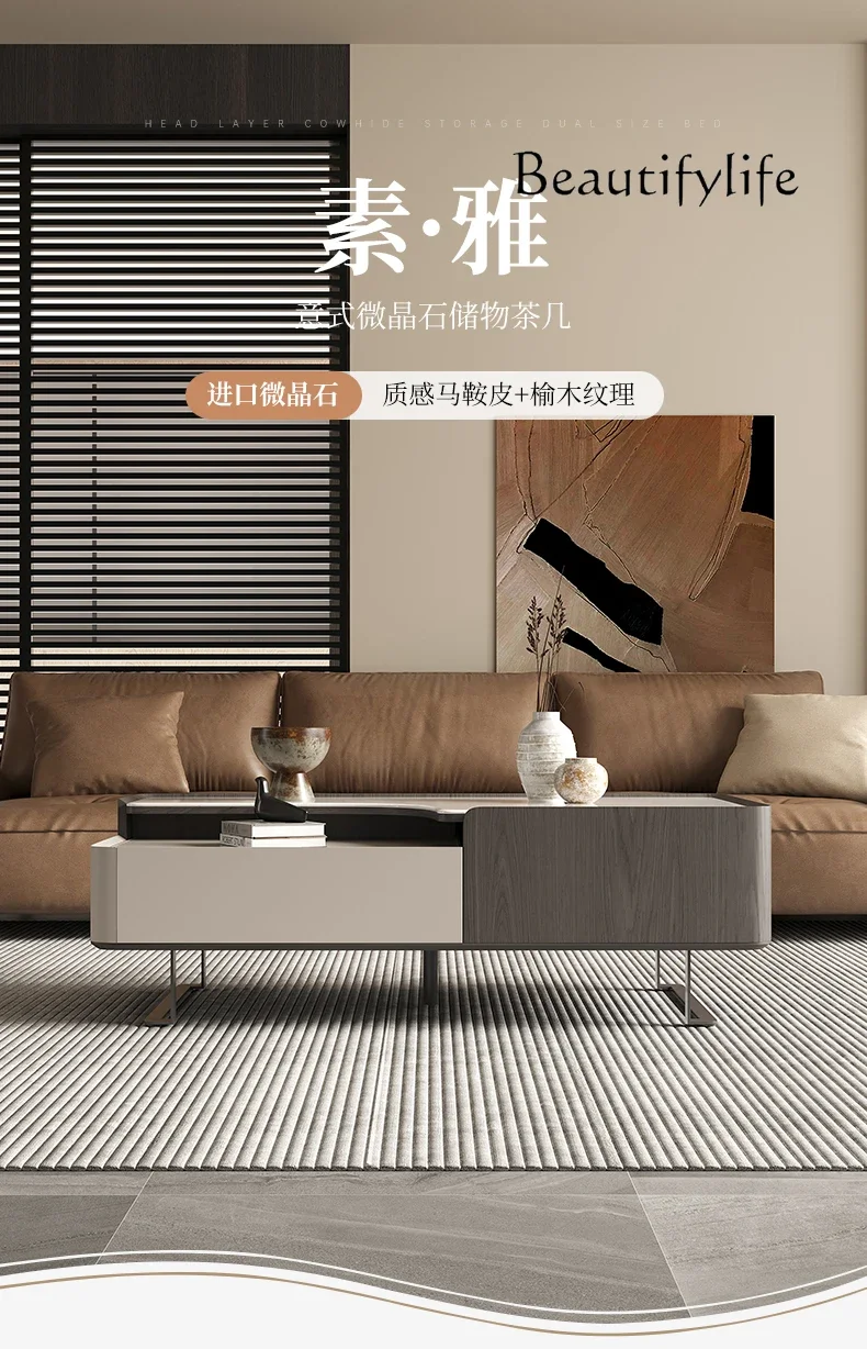 Microlite Coffee Table TV Cabinet Combination Rectangular Designer Storage Living Room Stone Plate Coffee Table
Microlite Coffee Table TV Cabinet Combination Rectangular Designer Storage Living Room Stone Plate Coffee Table