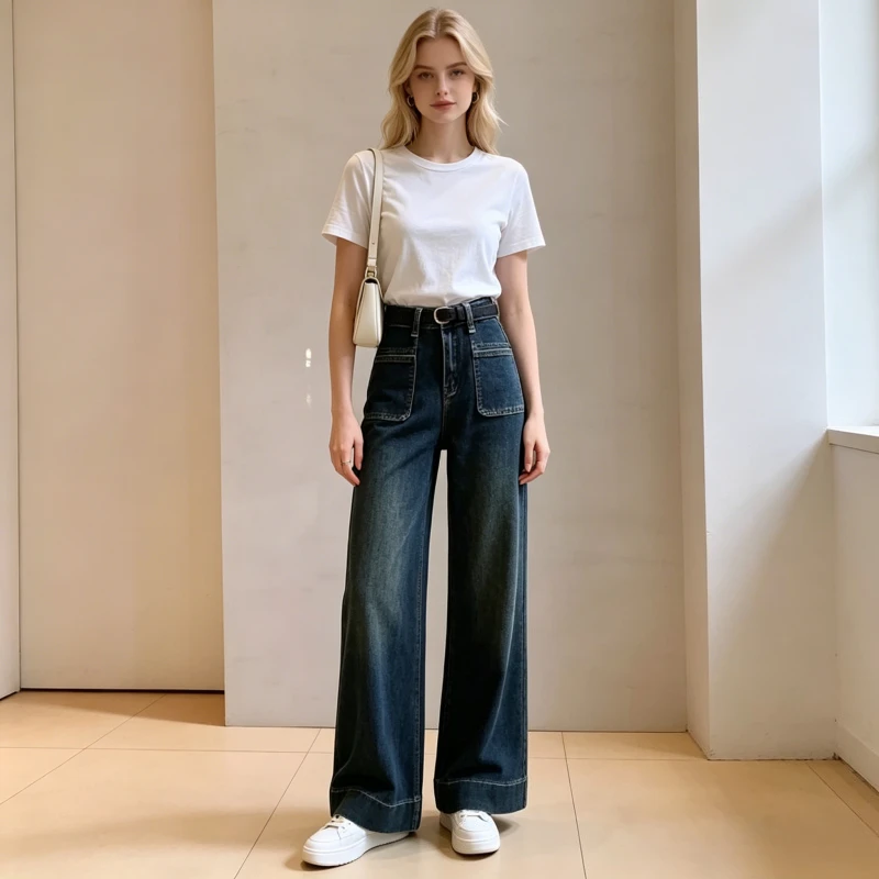 Wide Leg Pants Jeans Women Vintage Denims High Waist 2026 Streetwear Pockets Washed Distressed Loose Trousers Floor Length
Wide Leg Pants Jeans Women Vintage Denims High Waist 2026 Streetwear Pockets Washed Distressed Loose Trousers Floor Length