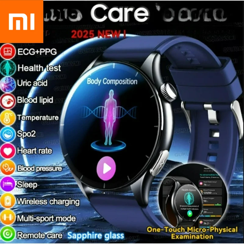 Xiaomi 2025 ЭКГ + PPG Диагностика здоровья Смарт-часы Мужчины Женщины Часы Мочевая кислота Липид BP Трекер сердечного ритма NFC Спортивные умные часы
Xiaomi 2025 ЭКГ + PPG Диагностика здоровья Смарт-часы Мужчины Женщины Часы Мочевая кислота Липид BP Трекер сердечного ритма NFC Спортивные умные часы