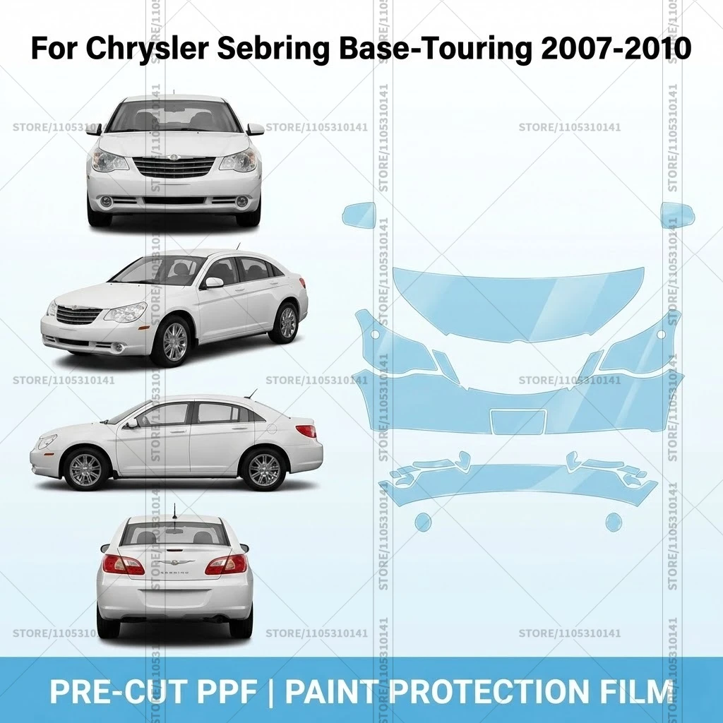 Pre-Cut Paint Protection Film PPF Transparent Car Film Automotive PPF Front Kit For Chrysler Sebring Base-Touring 2007-2010
Pre-Cut Paint Protection Film PPF Transparent Car Film Automotive PPF Front Kit For Chrysler Sebring Base-Touring 2007-2010