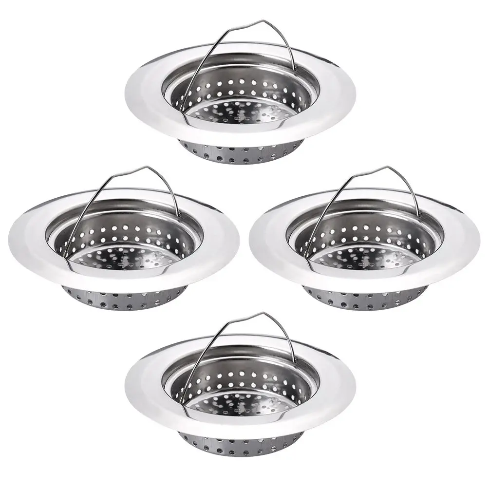 Набор из 4 сливных фильтров для кухонной раковины из нержавеющей стали, сетчатые фильтры от засоров, для улавливания пищевых отходов
Набор из 4 сливных фильтров для кухонной раковины из нержавеющей стали, сетчатые фильтры от засоров, для улавливания пищевых отходов