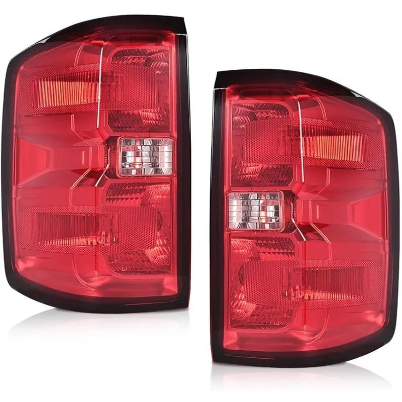 For Chevrolet 14-18 Silverado taillights with wire set bulbs, light red + transparent two-color mirror cover, in pairs
For Chevrolet 14-18 Silverado taillights with wire set bulbs, light red + transparent two-color mirror cover, in pairs