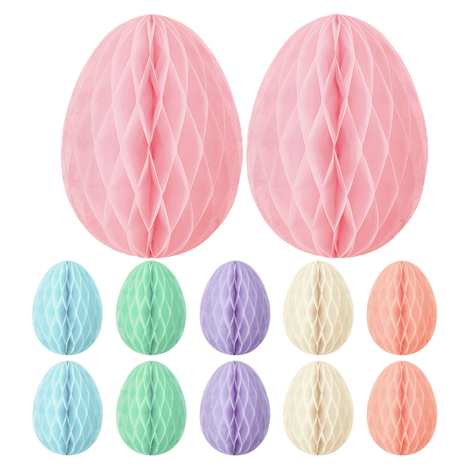 12Pcs 3D Paper Honeycomb Eggs Hanging Ornaments Colorful Pastel Party Decor for Christmas Tree Easter Spring Birthday New Year
12Pcs 3D Paper Honeycomb Eggs Hanging Ornaments Colorful Pastel Party Decor for Christmas Tree Easter Spring Birthday New Year