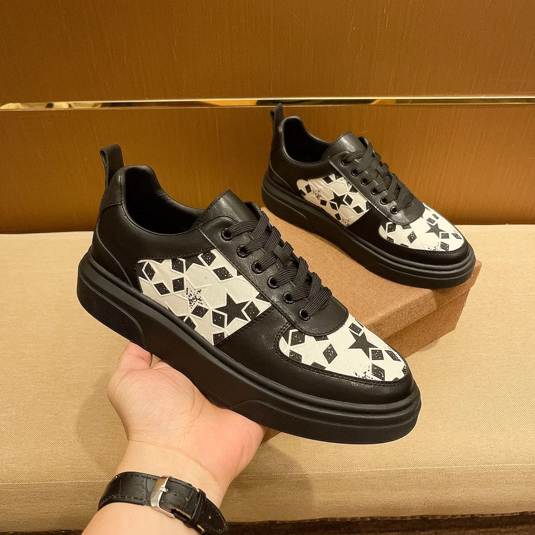 Men's lace-up sneakers Casual shoes fashion Genuine leather Sports Running shoes Tennis shoes
Men's lace-up sneakers Casual shoes fashion Genuine leather Sports Running shoes Tennis shoes