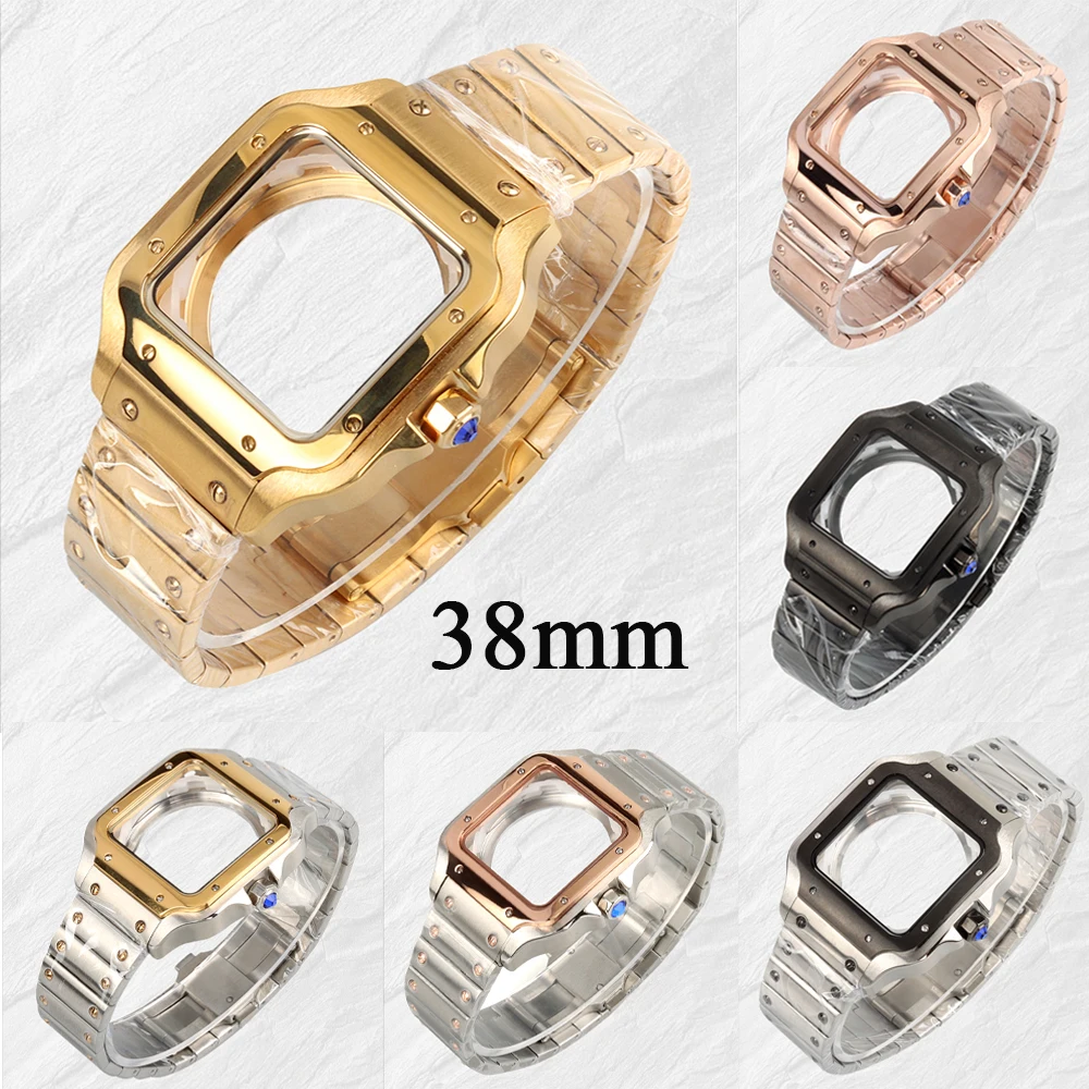 38mm Square Nh35 Watch Case Repair and Modification Parts Fit NH35 NH36 NH38 Movement 27mm Dial 316L Stainless Steel Santos Case
38mm Square Nh35 Watch Case Repair and Modification Parts Fit NH35 NH36 NH38 Movement 27mm Dial 316L Stainless Steel Santos Case