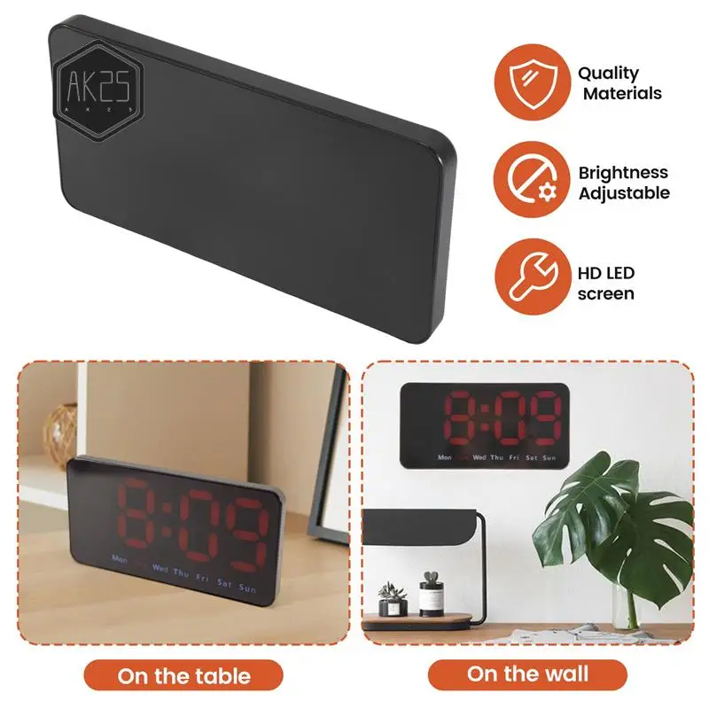 AK25-Digital Wall Clock, 9Inch LED Digital Clock Large Display With 12/24H, Big Digits,Small Silent Wall Clock 21.5 X 3 X 11Cm (
AK25-Digital Wall Clock, 9Inch LED Digital Clock Large Display With 12/24H, Big Digits,Small Silent Wall Clock 21.5 X 3 X 11Cm (