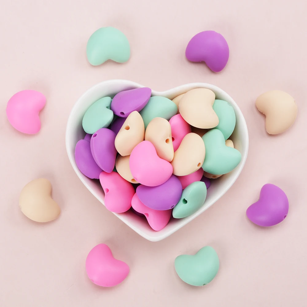 LOFCA Silicone Beads Heart Shape 40pcs Charm Teether Baby Teething Jewelry Nursing Baby Oral Care For Pacifier Holder Necklace
LOFCA Silicone Beads Heart Shape 40pcs Charm Teether Baby Teething Jewelry Nursing Baby Oral Care For Pacifier Holder Necklace