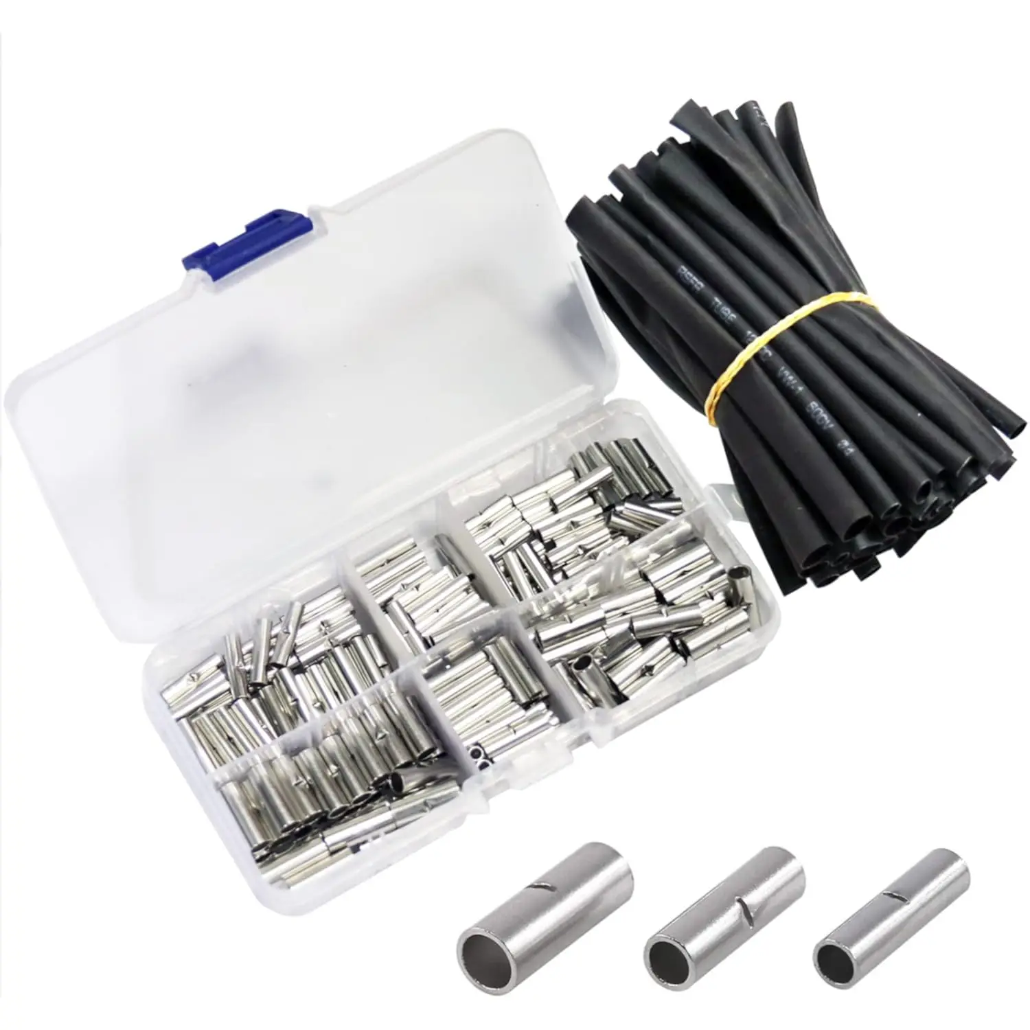 200pcs non insulated mating connector kit, 22-18AWG, 16-14AWG, 12-10AWG non insulated connection wire crimping sleeve terminals
200pcs non insulated mating connector kit, 22-18AWG, 16-14AWG, 12-10AWG non insulated connection wire crimping sleeve terminals