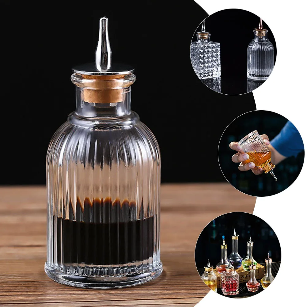 Glass Bitters Bottle Small Leak Proof Stopper Bar Cocktail Bottle Decorative Wine Holder for Home Bar Supplies 
Glass Bitters Bottle Small Leak Proof Stopper Bar Cocktail Bottle Decorative Wine Holder for Home Bar Supplies