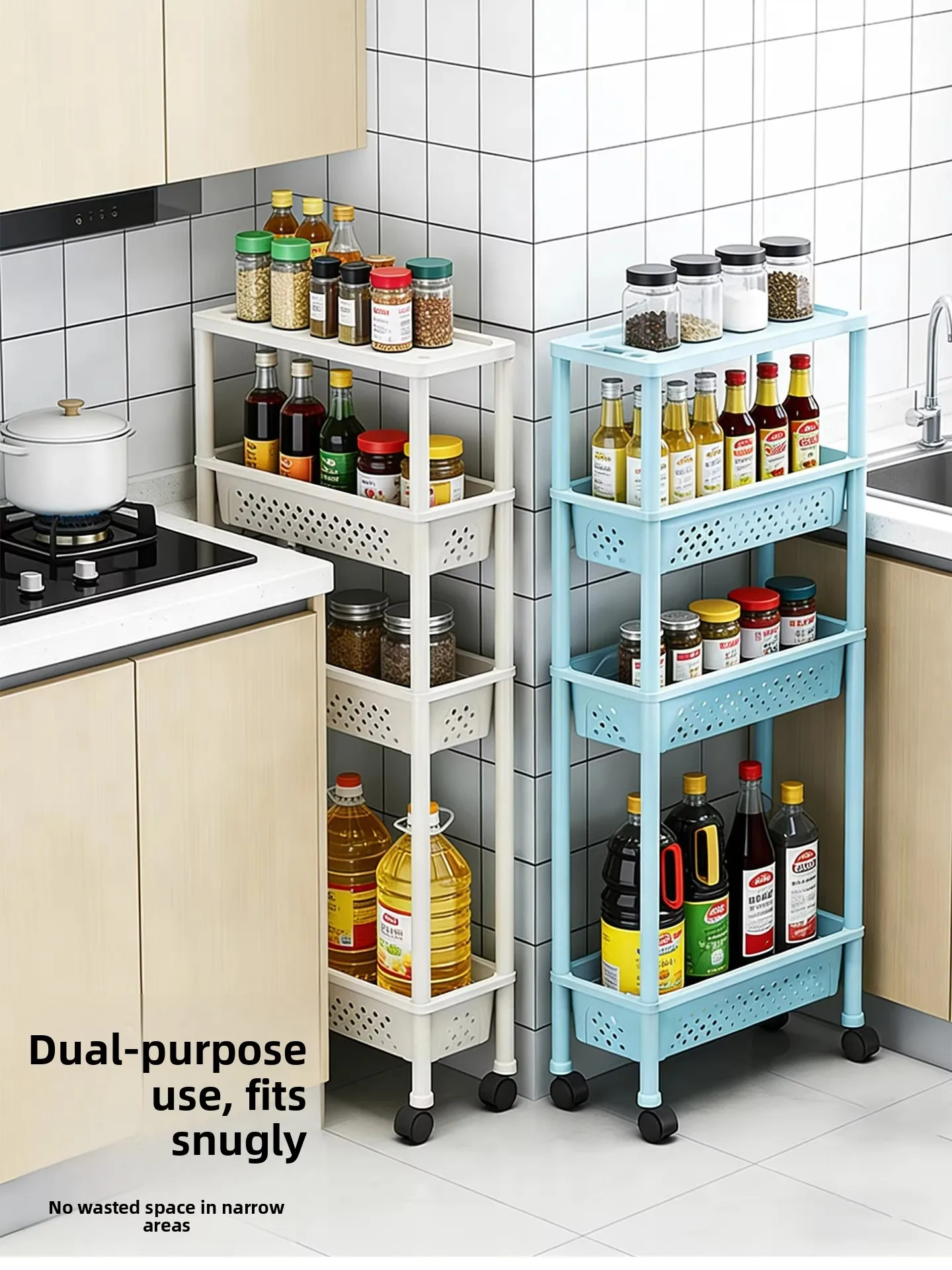 Kitchen Shelf Refrigerator Side Multi-Function Vegetable Basket Multi-Layer Pull-Out Narrow Storage Cabinet
Kitchen Shelf Refrigerator Side Multi-Function Vegetable Basket Multi-Layer Pull-Out Narrow Storage Cabinet