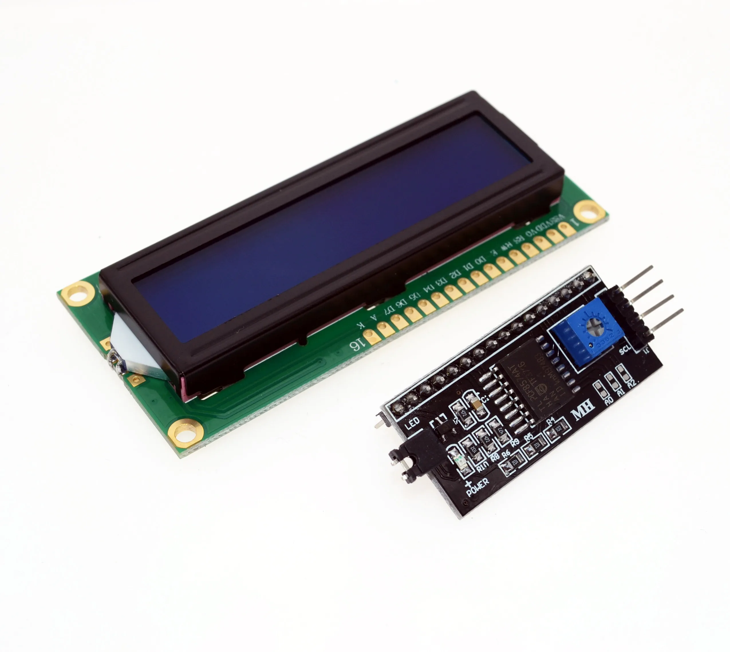 16x2 1602 HD44780 Character LCD /w IIC/I2C Serial Interface Adapter Module
16x2 1602 HD44780 Character LCD /w IIC/I2C Serial Interface Adapter Module