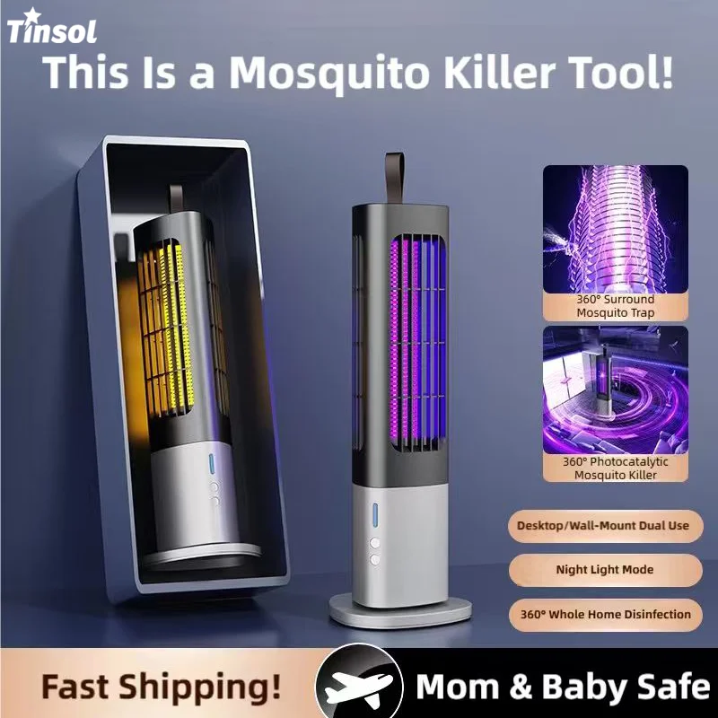 TINSOL Household UV Mosquito Attracting and Killing Device Outdoor Camping Rechargeable Mosquito Lamp, Automatic Mosquito Killer
TINSOL Household UV Mosquito Attracting and Killing Device Outdoor Camping Rechargeable Mosquito Lamp, Automatic Mosquito Killer