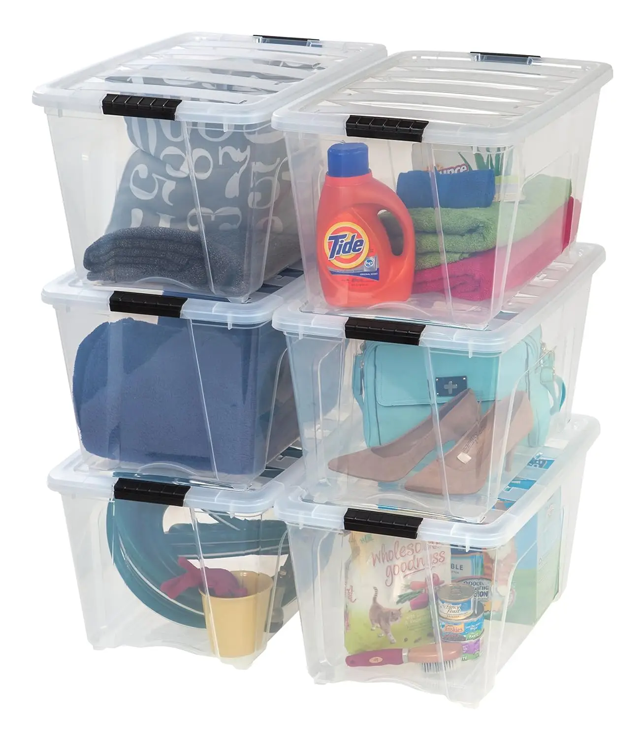 IRIS USA 54 Qt Stackable Plastic Storage Bins with Lids, 6 Pack - BPA-Free, Made in USA - See-Through Organizing, Customized
IRIS USA 54 Qt Stackable Plastic Storage Bins with Lids, 6 Pack - BPA-Free, Made in USA - See-Through Organizing, Customized