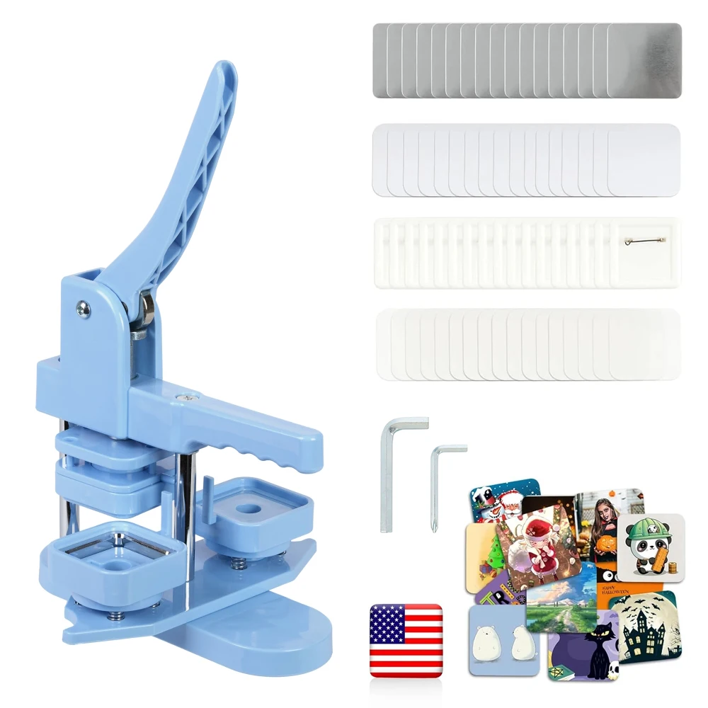 Square Button Maker Machine, Installation-Free DIY Pin Maker Machine 50x50mm Hand Press Pin Badge Making Kit
Square Button Maker Machine, Installation-Free DIY Pin Maker Machine 50x50mm Hand Press Pin Badge Making Kit