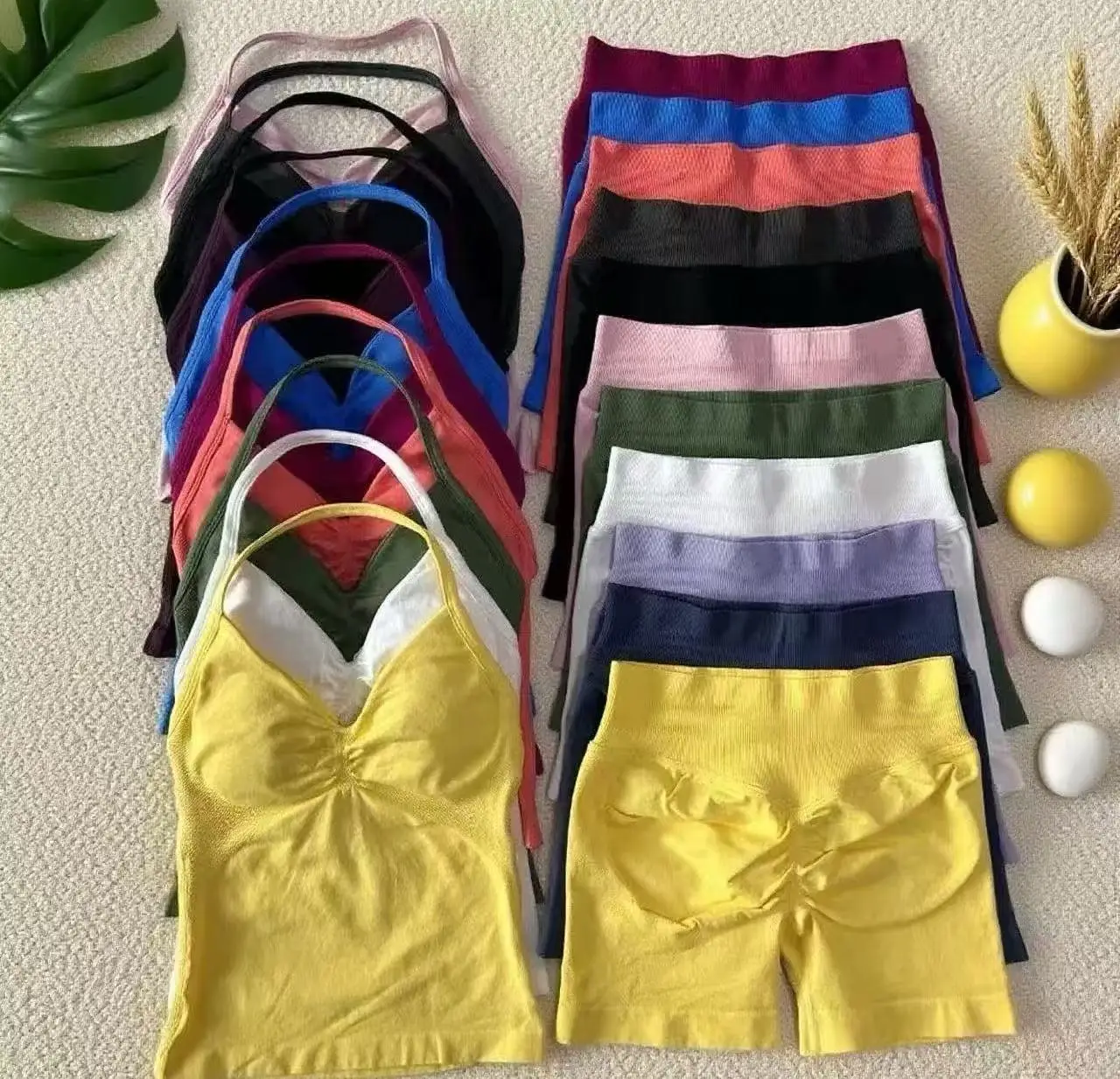 New Women's Yoga Set Two-piece Seamless Impact Longline Lace-Up Tank Top Scratch Sports Shorts Gym Women's Summer Workout Wear
New Women's Yoga Set Two-piece Seamless Impact Longline Lace-Up Tank Top Scratch Sports Shorts Gym Women's Summer Workout Wear