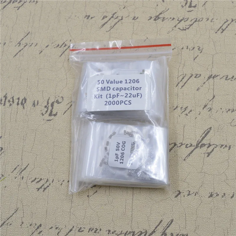 2000pcs 50 Value 1206 3216 SMD Ceramic capacitor (1pF~22uF) MLCC SMT Assorted Kit
2000pcs 50 Value 1206 3216 SMD Ceramic capacitor (1pF~22uF) MLCC SMT Assorted Kit