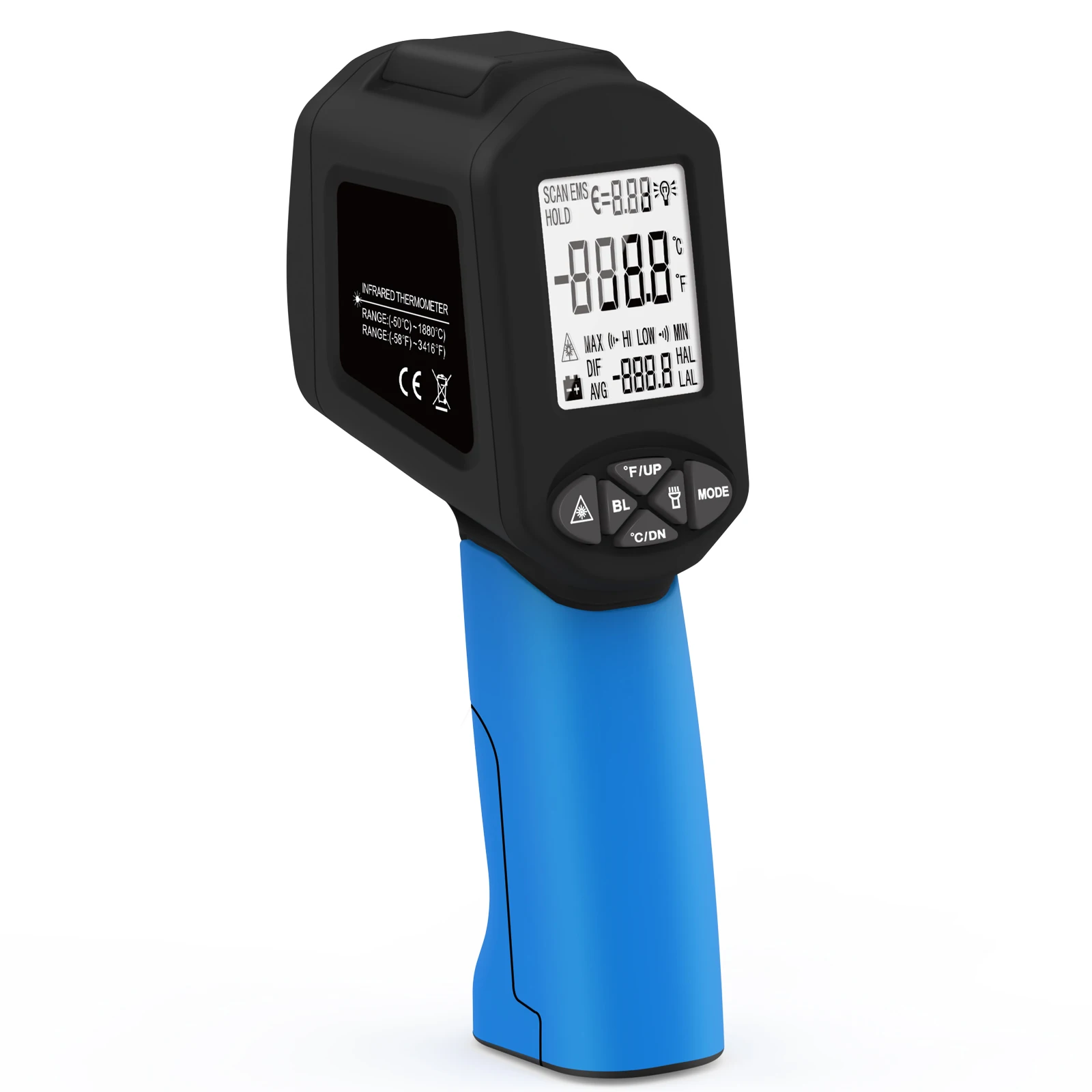Non-contact Infrared Thermometer Instruction Manual – Compact, Laser-Aimed, Fast-Reading, High-Temp Up To 1880℃
Non-contact Infrared Thermometer Instruction Manual – Compact, Laser-Aimed, Fast-Reading, High-Temp Up To 1880℃